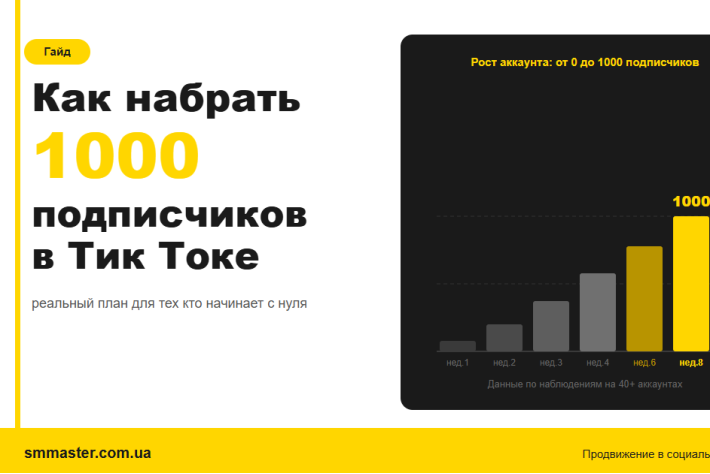 Перша тисяча підписників у Тік Ток