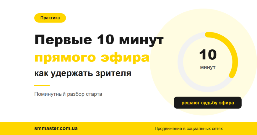 Перші 10 хвилин прямого ефіру в TikTok: як утримати глядача Перші 10 хвилин прямого ефіру в TikTok: як утримати глядача