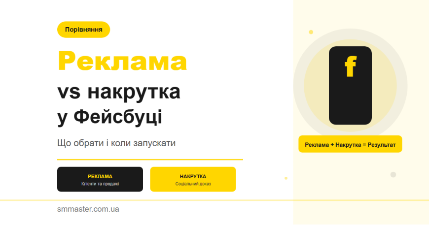 Реклама у Фейсбук vs накрутка: що обрати і коли Реклама у Фейсбук vs накрутка: що обрати і коли