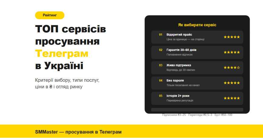 ТОП сервисов продвижения Telegram в Украине: обзор и сравнение ТОП сервисов продвижения Telegram в Украине: обзор и сравнение