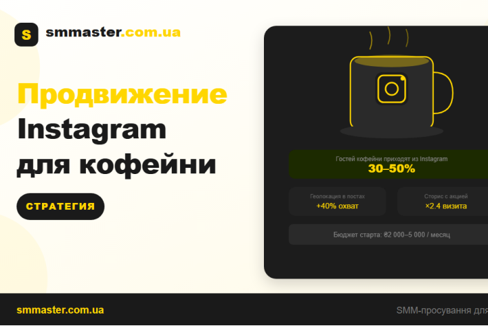 Продвижение Instagram для кофейни
