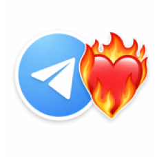 Накрутка реакций Telegram «Горящее сердце»