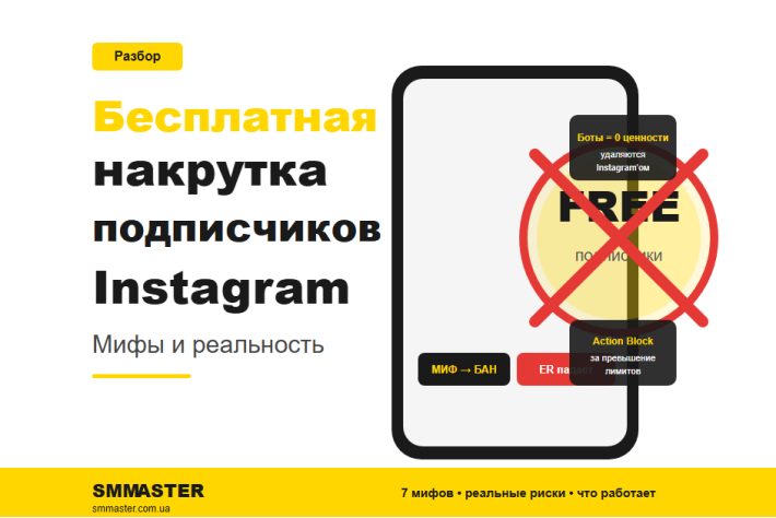 Безкоштовна накрутка підписників Instagram: міфи та реальність