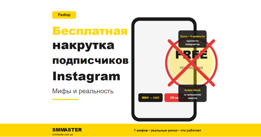 Безкоштовна накрутка підписників Instagram: міфи та реальність