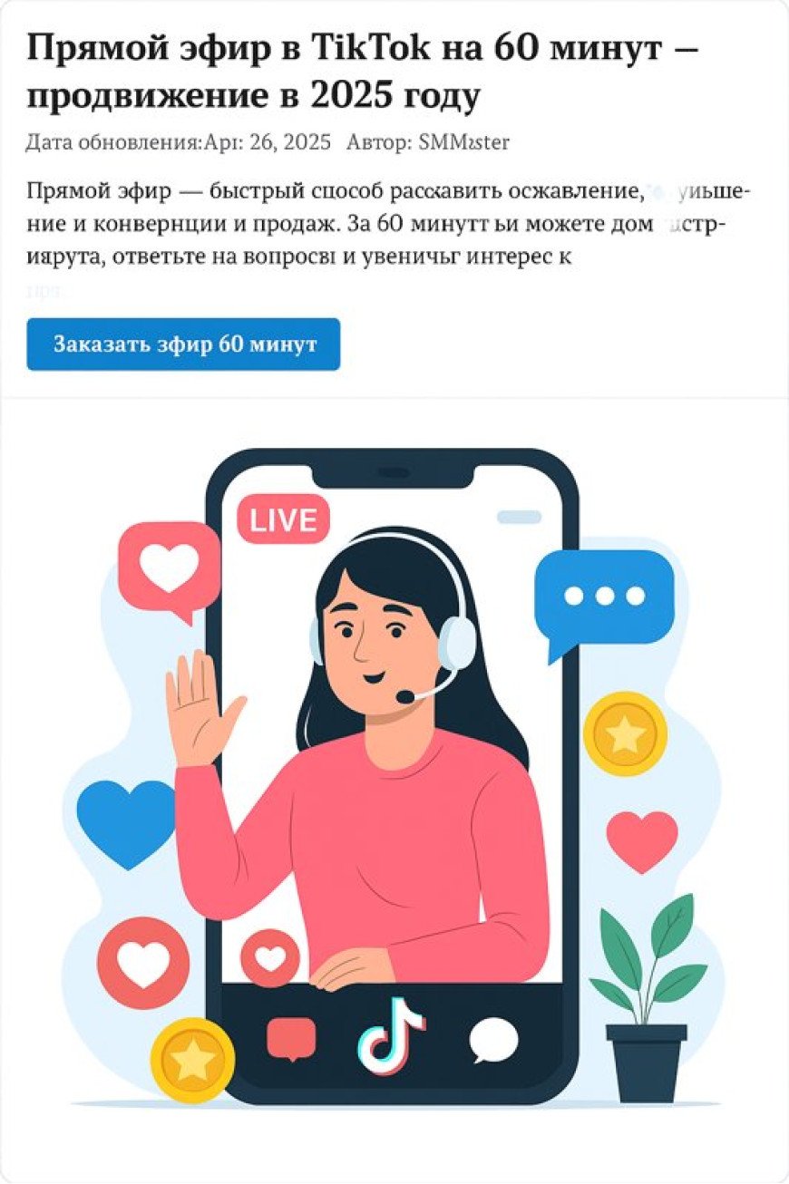 Прямой эфир в TikTok на 60 минут: как набрать просмотры и удержать аудиторию